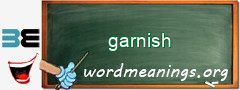 WordMeaning blackboard for garnish